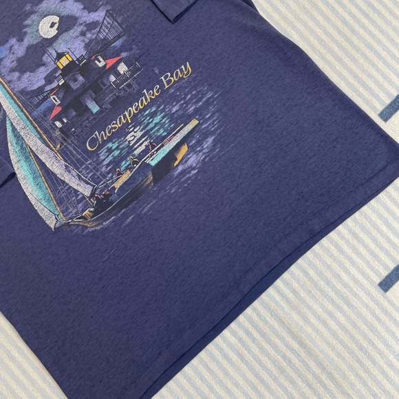 Vintage Chesapeake Bay tourist Graphic short sleeve tee shirt - Picture 6 of 13